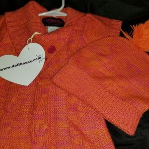 Girls size 2T Orange Sweater Dress